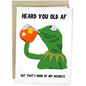 Sleazy Greetings Funny Meme Birthday Card For Him Or Her | 30th 40th 50th Birthday Card | Old AF Card