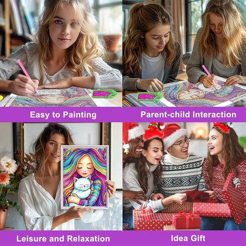 Heibago Gothic Diamond Art Kits للبالغين ، 5D الحفر الكاملة جولة الطلاء القوطية الأحجار الكريمة مع Dark Doll Diamond Paint in Kuwait