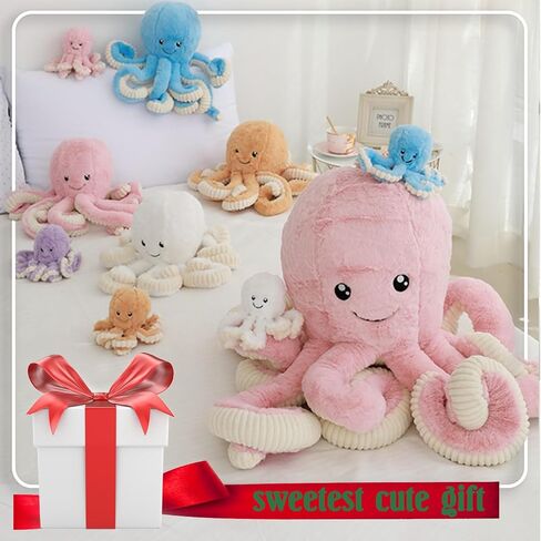 حيوانات Dentrun Octopus محشوة بالحيوانات ، الأخطبوط العملاقة ، ألعاب لعب دمية للأطفال الفتيات البالغين ، عيد ميلاد عيد الميلاد عيد الميلاد الحاضر حيوانات البحر المحشوة ، 7/16/24/32 بوصة ، 5 ألوان in Kuwait