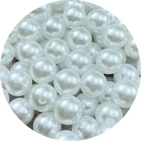2000pcs White Pearl Beads 5mm White Pearl Craft Beads Round Loose Pearls with Holes for Sewing Crafts Decoration Bracelet Necklace Jewelry Making in Kuwait