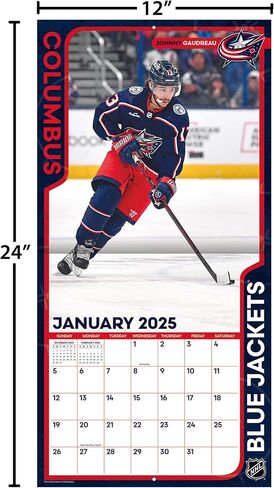 TURNER SPORTS Columbus Blue Jackets 2025 12x12 Team Wall Calendar (25998011938) in Kuwait