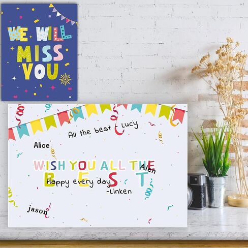 We Will Miss You Card,Farewell Party Decorations, Jumbo Farewell Card With Envelope, Funny Going Away Gift for Coworker Men Women, Goodbye Good Luck Retirement Card Guest Book Party Supplies (14x22iinch) in Kuwait