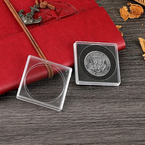 Hipiwe 30pcs Clear Coin Collection With With Sponges ، Coin Coin Spild Silver Dollar Contrection for Atmults ، Coin Coin Coin Dollar Supplies (17.5mm-40mm) in Kuwait