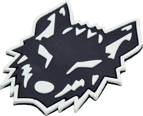 Wolf Morale Wolfpack Glow Dark Black White PVC Patch Compatible with Velcro Patches for Hats, Tactical Patches, Molle Accessories Military Patches, Backpack Patches, Patches for Backpacks in Kuwait