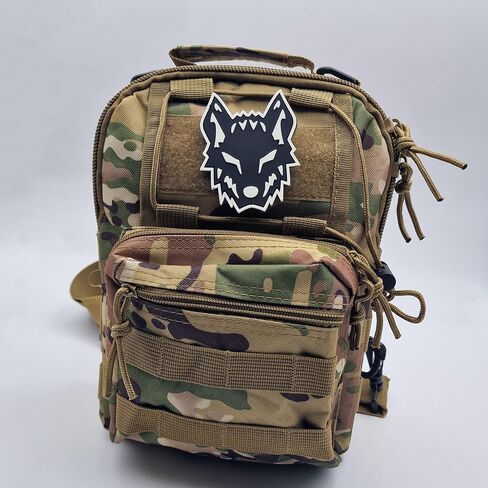 Wolf Morale Wolfpack Glow Dark Black White PVC Patch Compatible with Velcro Patches for Hats, Tactical Patches, Molle Accessories Military Patches, Backpack Patches, Patches for Backpacks in Kuwait