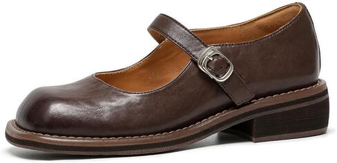 أحذية BEAU TODAY Mary Jane للسيدات، أحذية Mary Janes المسطحة، أحذية باليه مسطحة من الجلد بمقدمة مربعة أنيقة، أحذية مسطحة بحزام الكاحل مريحة للعمل للنساء الأنيقة in Kuwait