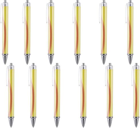12Pcs Softball Ballpoint Pens Softball Gifts for Team,Black Ink Medium Point (1.0mm),Retractable Novelty Pen for Little Girl Softball Gifts School Office and Journaling in Saudi Arabia