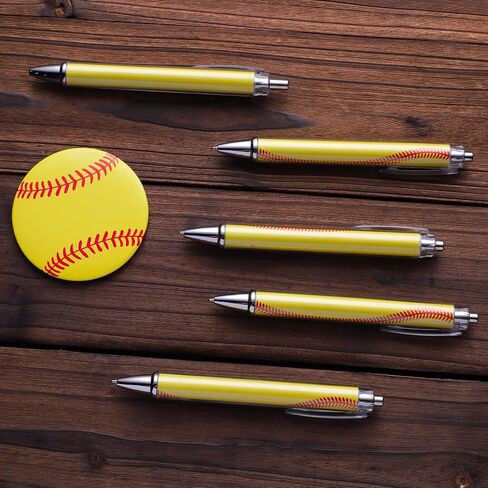 12Pcs Softball Ballpoint Pens Softball Gifts for Team,Black Ink Medium Point (1.0mm),Retractable Novelty Pen for Little Girl Softball Gifts School Office and Journaling in Saudi Arabia