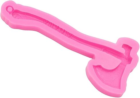 3D Retro Axe Shape Resin Keychain Silicone Mold with a Hold for DIY Crystal Trinket Decoration Epoxy Desserts Fondant Luggage Tag Craft Pendant Earrings Necklace Candy in Saudi Arabia