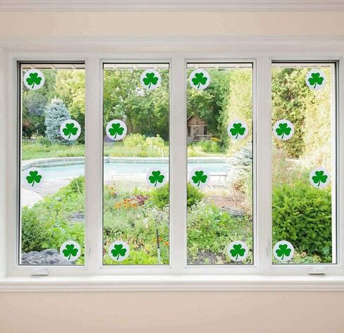 1 roll 500pcs St Patricks Day Shamrock ملصقات ، ملصقات زرقاء الأيرلندية الخضراء لزخارف الحفلات يوم القديس باتريك ، والبطاقات ، وأكياس الهدايا ، وأحزاب لوازم الزخارف (1 بوصة) in Kuwait
