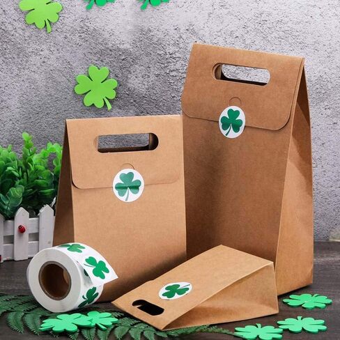 1 roll 500pcs St Patricks Day Shamrock ملصقات ، ملصقات زرقاء الأيرلندية الخضراء لزخارف الحفلات يوم القديس باتريك ، والبطاقات ، وأكياس الهدايا ، وأحزاب لوازم الزخارف (1 بوصة) in Kuwait