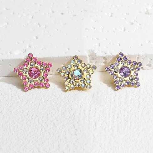 200Pcs Pearl Rhinestone Buttons - 12 mm Flower Flatback Buttons - Multicolor Glass Rhinestone Embellishments for Crafts & DIY Decoration in Saudi Arabia