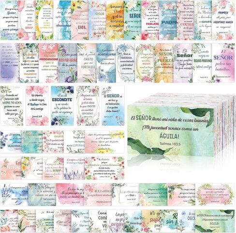 240 Pcs Regalos Cristianos En Español Tarro De Versículos Bíblicos Frasco De Versículos Bíblicos En Español Spanish Bible Verse Cards Regalos Cristianos Para Mujer Tarjetas(Landscape) in Kuwait