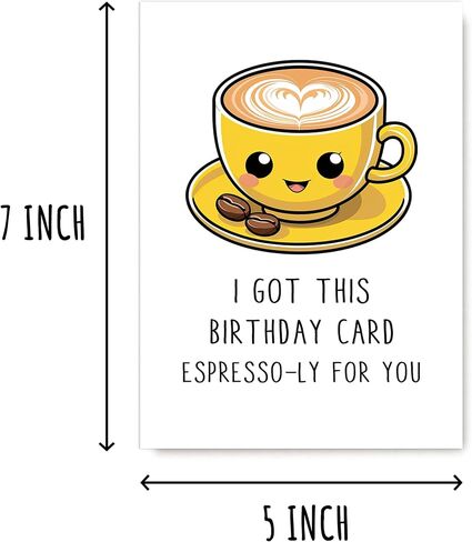 حصلت على بطاقة عيد الميلاد هذه - بطاقة Espresso -ly punny - بطاقة تحية قهوة جميلة - بطاقة لعشاق القهوة - بطاقة عيد ميلاد لطيفة in Saudi Arabia