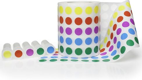 SP Bel-Art Cryogenic Storage Labels; Roll of 9.5mm Dots for 0.5-1.5ml Tubes, Assorted (5000 Labels) (F13492-9502) in Kuwait