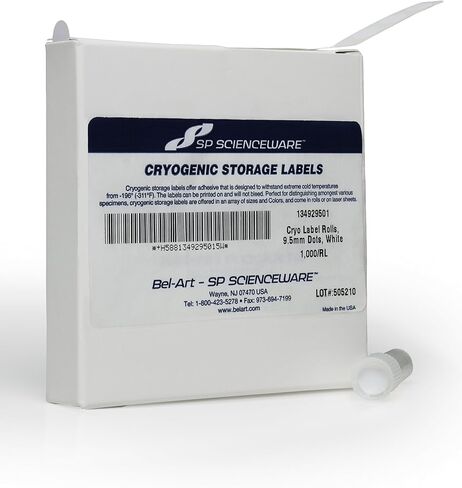 SP Bel-Art Cryogenic Storage Labels; Roll of 9.5mm Dots for 0.5-1.5ml Tubes, Assorted (5000 Labels) (F13492-9502) in Kuwait