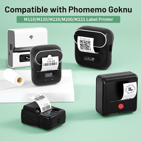 M110 M220 M221 Continuous Labels, 2.09"x 31.5"(53mm x 8m) Rectangle Printer Paper for Business, Logo Design, Photo, Note,Journal, Article, Compatible with Phomemo M110 M220 M221 Label Maker in Saudi Arabia