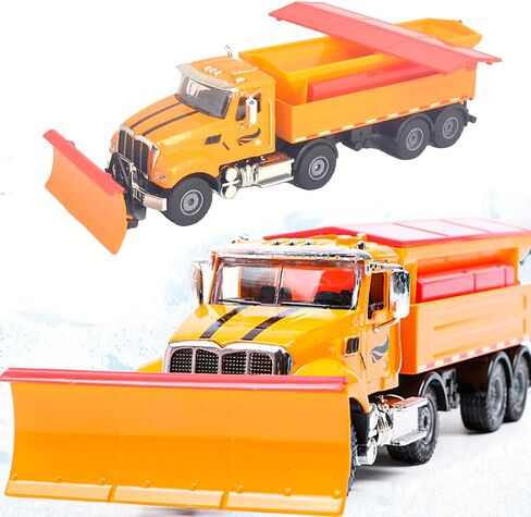 Ailejia Snow Plow Trucks Toy Diecast Metal Kids Pullback Toy US Style Truck Sweep Snow Vehicle for Kids (Snow Plow Truck) in Saudi Arabia