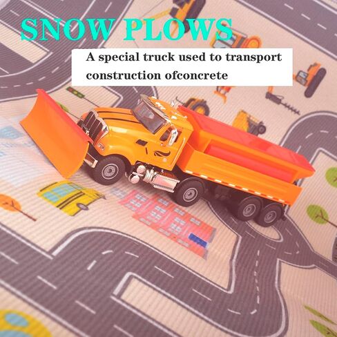 Ailejia Snow Plow Trucks Toy Diecast Metal Kids Pullback Toy US Style Truck Sweep Snow Vehicle for Kids (Snow Plow Truck) in Saudi Arabia