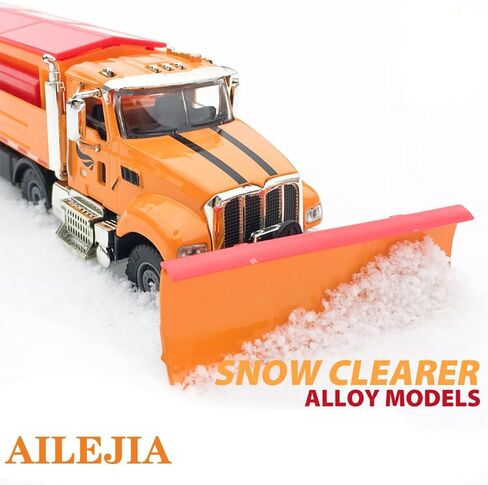Ailejia Snow Plow Trucks Toy Diecast Metal Kids Pullback Toy US Style Truck Sweep Snow Vehicle for Kids (Snow Plow Truck) in Saudi Arabia