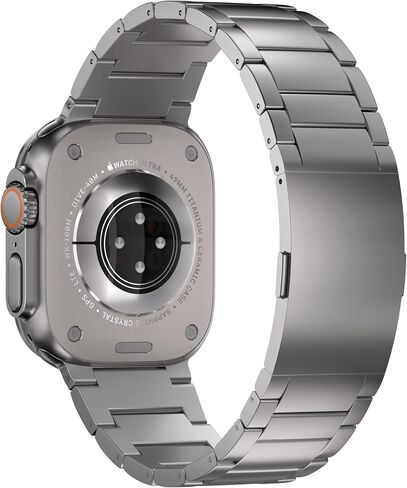 Ultra 2 Titanium Band with Magnet Buckle and DLC (Diamond Like Carbon) Compatible with Apple Watch Ultra 2 and Ultra 1 49mm Titanium Bracelet (BLACK) in Kuwait