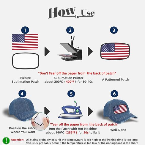 60 PCs Sublimation Patches - Iron On Blank Patches for DIY Crafts Hats Caps Backpack Uniforms in Kuwait