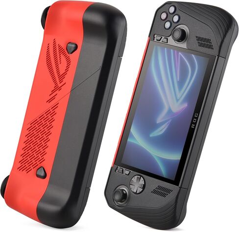 UYIYE Protective Case for Asus ROG Ally X 2024, 360° Hard Shell, Anti-Slip, Anti-Sweat Coating (Black Bag +RBCase) in Saudi Arabia