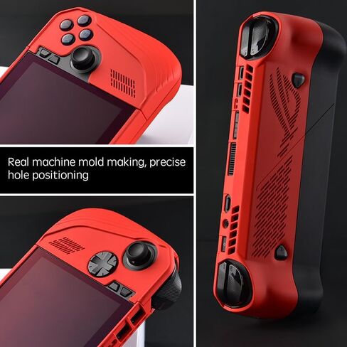 UYIYE Protective Case for Asus ROG Ally X 2024, 360° Hard Shell, Anti-Slip, Anti-Sweat Coating (Black Bag +RBCase) in Saudi Arabia
