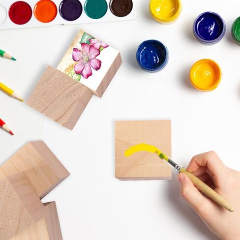 10 حزمة مكعبات خشبية 3 بوصة كتل خشبية عالية الجودة مثالية لمشاريع DIY in Kuwait