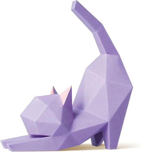 ORIGAMIPLANET 3D Animal Origami Kit for Adults-Yoga Kitten, Origami Paper Craft Fold Art Kits for Beginners, Fun and Easy Animals Papercraft for Kids, DIY Home Decor Cat Craft Gifts in Saudi Arabia