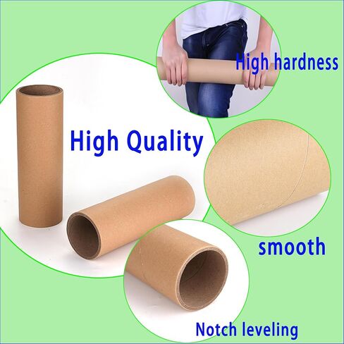35 PCS أنابيب من الورق المقوى البني للحرف اليدوية ، أنابيب لفائف الحرف اليدوية السميكة لفة ورق التواليت الفارغة للحرف ، لفائف ورق الصياغة DIY للفصول الدراسية والمشاريع الفنية (3 أحجام) in Kuwait