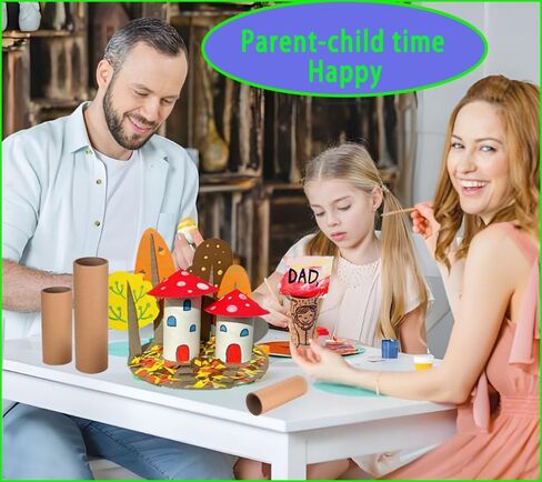 35 PCS أنابيب من الورق المقوى البني للحرف اليدوية ، أنابيب لفائف الحرف اليدوية السميكة لفة ورق التواليت الفارغة للحرف ، لفائف ورق الصياغة DIY للفصول الدراسية والمشاريع الفنية (3 أحجام) in Kuwait