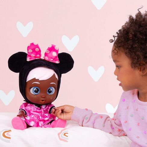 Cry Babies Disney Nurturing Baby Doll Inspired by Minnie Mouse, Dressed Up in The Iconic Pink Dress and Cries Real Tears for Kids Age 18 Months and Up in Saudi Arabia