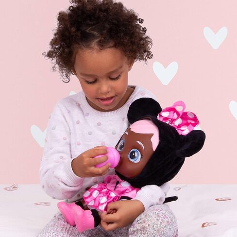 Cry Babies Disney Nurturing Baby Doll Inspired by Minnie Mouse, Dressed Up in The Iconic Pink Dress and Cries Real Tears for Kids Age 18 Months and Up in Saudi Arabia