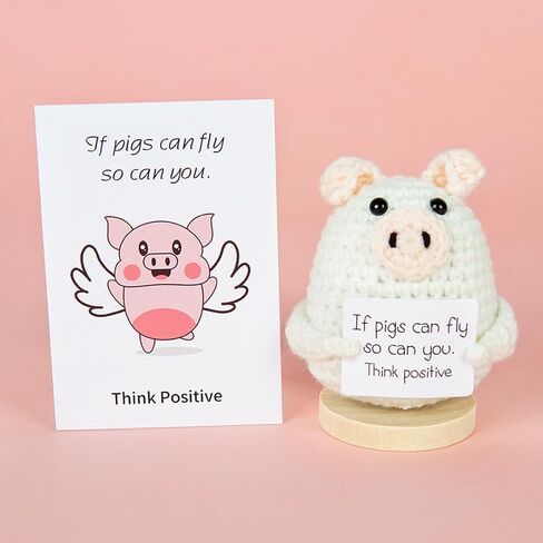 Positive Potato Doll Crochet with Card (Emotional Support Pig) in Saudi Arabia