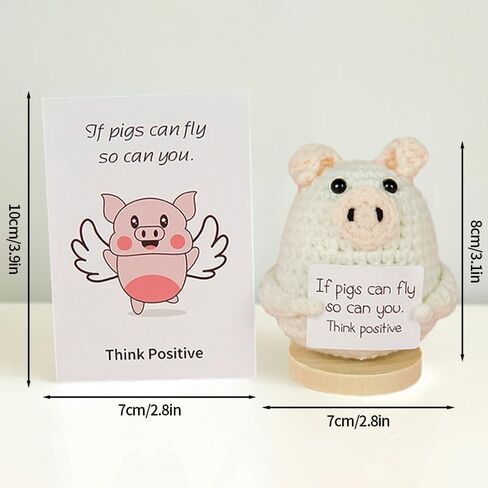 Positive Potato Doll Crochet with Card (Emotional Support Pig) in Saudi Arabia