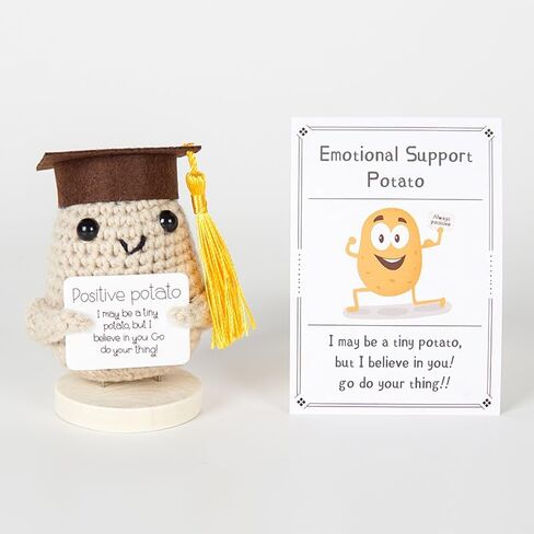 Positive Potato Doll Crochet with Card (Emotional Support Pig) in Saudi Arabia