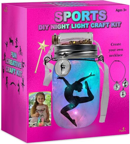 DIY Sports Night Light Gifts for Girls Age 3 4 5 6 7 8-12, Birthday Present & Arts and Crafts Kit for Kids, Art Set Project, Gymnastics & Ballet in Saudi Arabia