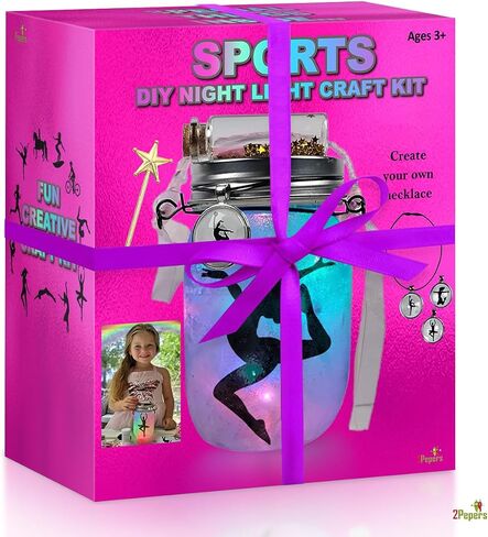 DIY Sports Night Light Gifts for Girls Age 3 4 5 6 7 8-12, Birthday Present & Arts and Crafts Kit for Kids, Art Set Project, Gymnastics & Ballet in Saudi Arabia