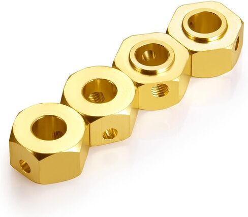 4PCS Brass Wheel Hub Hex Adapter 9.5mm(+2mm) for 1/6 Axial SCX6 AXI05000 RC Crawler Car in Kuwait