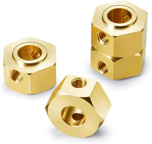 4PCS Brass Wheel Hub Hex Adapter 9.5mm(+2mm) for 1/6 Axial SCX6 AXI05000 RC Crawler Car in Kuwait