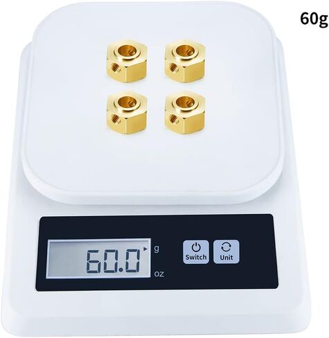 4PCS Brass Wheel Hub Hex Adapter 9.5mm(+2mm) for 1/6 Axial SCX6 AXI05000 RC Crawler Car in Kuwait