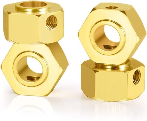 4PCS Brass Wheel Hub Hex Adapter 9.5mm(+2mm) for 1/6 Axial SCX6 AXI05000 RC Crawler Car in Kuwait