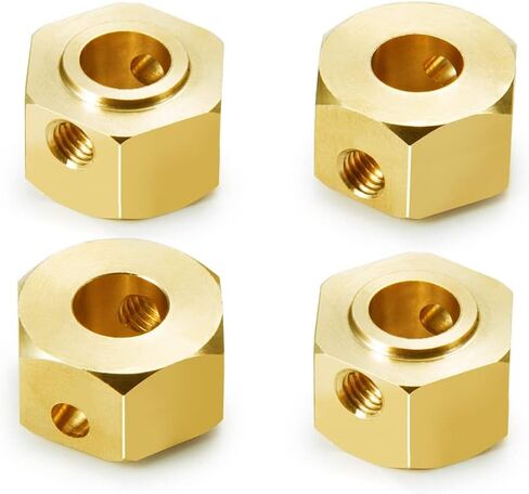 4PCS Brass Wheel Hub Hex Adapter 9.5mm(+2mm) for 1/6 Axial SCX6 AXI05000 RC Crawler Car in Kuwait
