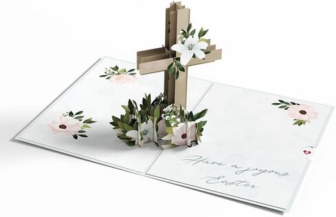 Lovepop He is Risen Pop-Up Easter Card - Fun Spring 3D Greeting Card Gift - Religious Happy Easter Cards for Boys, Girls, Men, and Women - Measures 5" x 7" in Kuwait