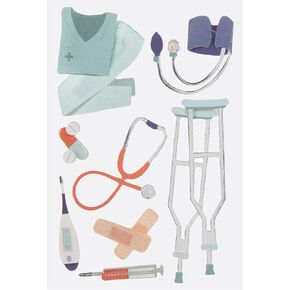 Nurse RN 3D Stickers for Journaling, Scrapbooking, Cardmaking, Arts & Crafts - 8 Pieces