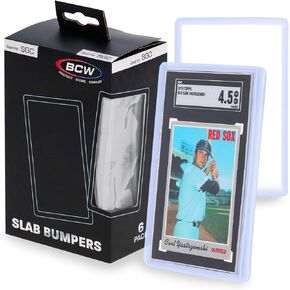 BCW Graded Card Slab Bumpers for SGC Slabs - Black | 6-Pack Durable for Graded Cards | Fit for Sports and Trading Cards