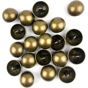 Heyiwell 20PC Antique Bronze Dome Alloy Metal Sewing Shank Buttons for Suits, Coats, Uniforms, Woolen Coats, Jackets and DIY Craft 20mm