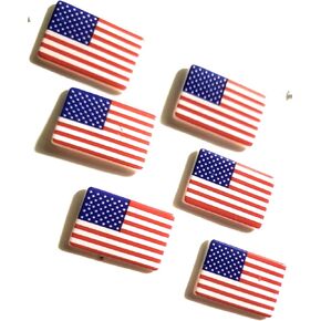 American Flag Buttons by Dress it Up Buttons and Embellishments - 6 Pieces, small