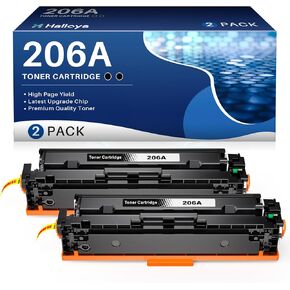 206A Black Toner Cartridge Compatiable with 206A W2110A Black TonerWork with M255dw M255nw M282nw M283cdw M283fdn M283fdw Printer(206A Toner with chip)